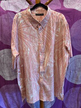 MANAOLA Men's Short Sleeve Button Down XXL Shirt
